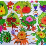 Wooden Educational Puzzle for Kids – Colorful Fruit Learning Board