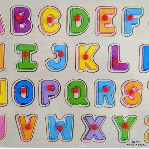 Wooden English Capital Alphabets Puzzle for Kids – Interactive Educational Learning Toy