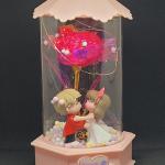 Best Wishes Romantic Couple LED Light with Enchanted Rose Decoration