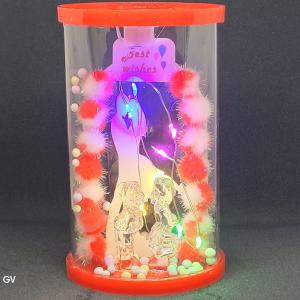 Best Wishes LED Decorative Light with Romantic Couple Silhouette and Crystal Figurines