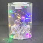 Elegant LED Decorative Light with Swan Crystal Figurines and Romantic Glow