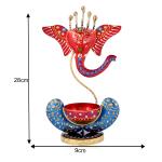 Blue Ganesh Statue T Light Holder
