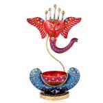 Blue Ganesh Statue T Light Holder