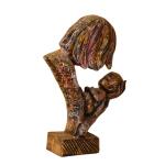 Mother & Baby Sculpture | Heartwarming Mother-Child Figurine | Elegant Mother's Love Statue for Home Decor & Gifts