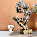 Mother & Baby Sculpture | Heartwarming Mother-Child Figurine | Elegant Mother's Love Statue for Home Decor & Gifts