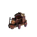 Metal Antique Painted Engine Pen Holder