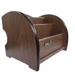 Wooden Desk Organizer: Pen Stand, Card Holder & Stationery Stand for Office and Student Use