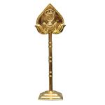 Metal Lord Muruga’s Vel Double-Sided (6") - Gold, Silver & Bronze Finish | Perfect for Car Dashboard, Home Decor, Pooja Room, and Spiritual Gifts