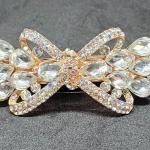 Luxurious Crystal Clear Rhinestone Bow Hair Clip